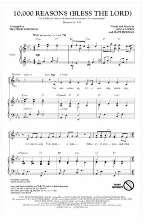 10,000 Reasons (Bless the Lord) SATB - Arr. Heather Sorenson
