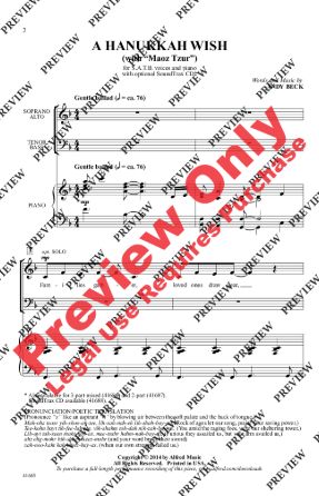 A Hanukkah Wish 2-Part - Andy Beck