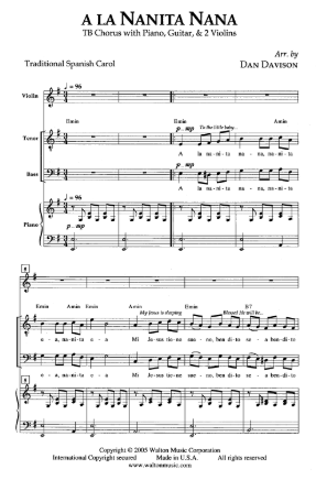 A La Nanita Nana TB - arr. Dan Davison