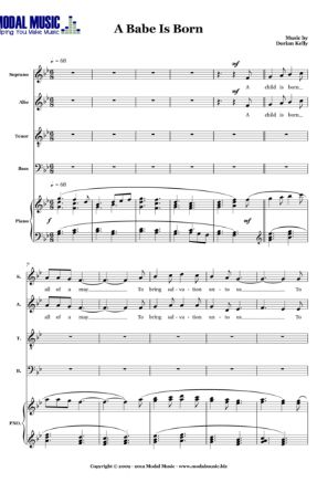 A Babe Is Born SATB - Dorian Kelly