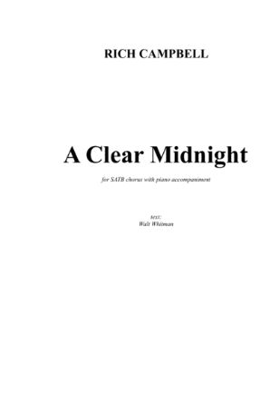 A Clear Midnight SATB - Rich Campbell