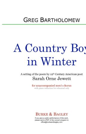 A Country Boy TTBB - Greg Bartholomew