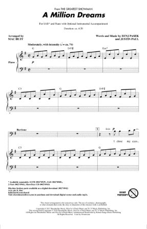 A Million Dreams SAB - Arr. Mac Huff