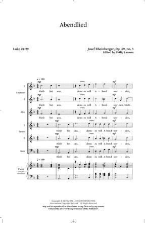 Abendlied Op. 69 No. 3 SSSAAA - Josef Rheinberger, Arr. Gunther Martin Gottsche