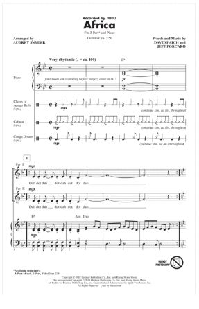 Africa 2-Part - Arr. Audrey Snyder