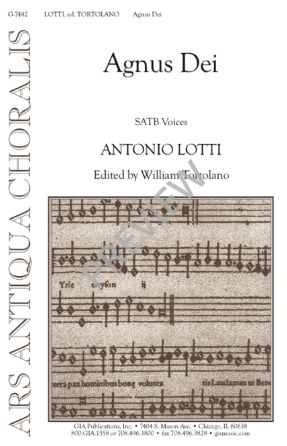Agnus Dei (Missa Brevis) SATB - Antonio Lotti