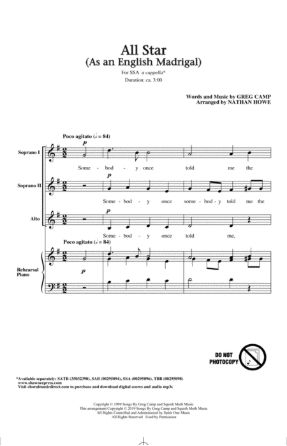 All Star (As an English Madrigal) SSA - Arr. Nathan Howe