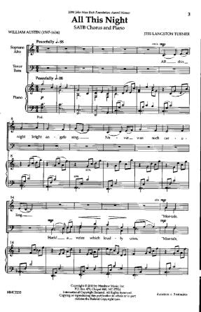 All This Night SATB - Jess Langston Turner