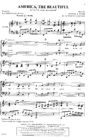 America, The Beautiful SATB - arr. Marvin Gaspard