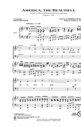 America, The Beautiful SAB - Arr. Rollo Dilworth