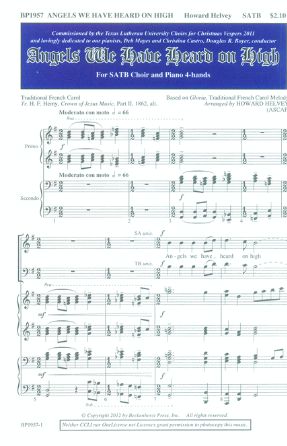 Angels We Have Heard on High SATB - arr Howard Helvey