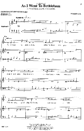 As I Went To Bethlehem SATB - Robert Lau