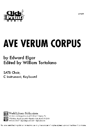 Ave Verum Corpus SATB - Edward Elgar