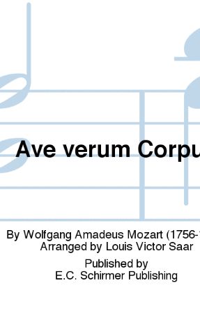 Ave Verum TTBB - Mozart, Arr. Louis Victor Saar