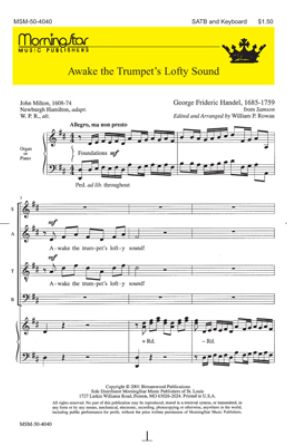 Awake The Trumpet's Lofty Sound SATB - Handel, Arr. William P. Rowan