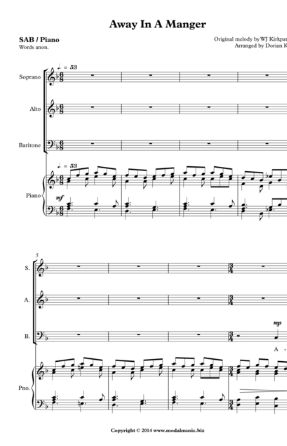 Away In A Manger SAB - Dorian Kelly