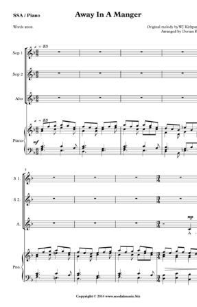 Away In A Manger SSA - Dorian Kelly