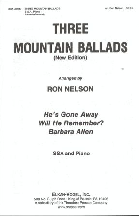 Barbara Allen SSA (Three Mountain Ballads) - Arr. Ron Nelson