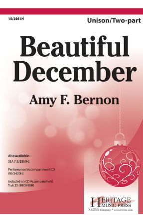 Beautiful December Unison Or 2-Part - Amy F. Bernon