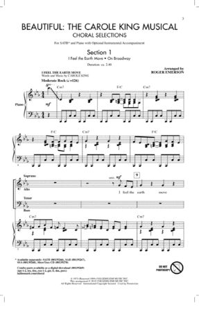 Beautiful The Carole King Musical (Section 1) SATB - Arr. Roger Emerson