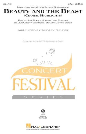 Beauty and the Beast Choral Highlights 2-Part - Arr. Audrey Snyder