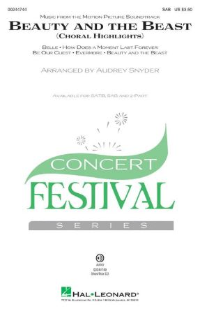 Beauty and the Beast (Choral Highlights) SAB - Arr. Audrey Snyder
