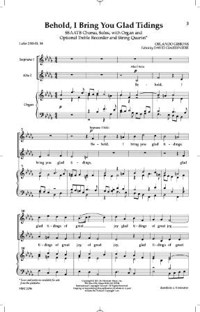 Behold, I Bring You Glad Tidings SSAATB - Orlando Gibbons, Ed. David Giardiniere