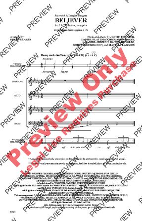 Believer SATB - Arr. Bryan Sharpe
