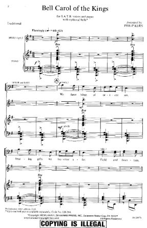 Bell Carol Of The Kings SATB - Arr. Philip Kern