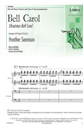 Bell Carol SSA - Arr. Heather Sorenson