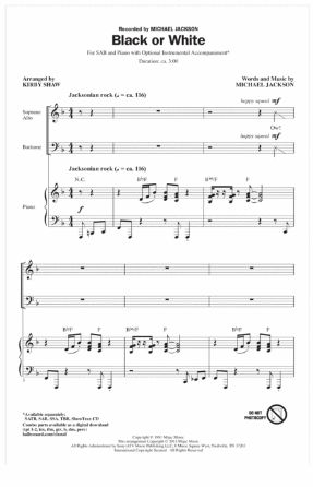 Black Or White SAB - Arr. Kirby Shaw