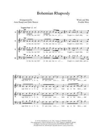 Anne Raugh Bohemian Rhapsody SATB - Arr. Anne Raugh And Deke Sharon