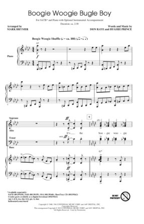 Boogie Woogie Bugle Boy SATB - Arr. Mark Brymer