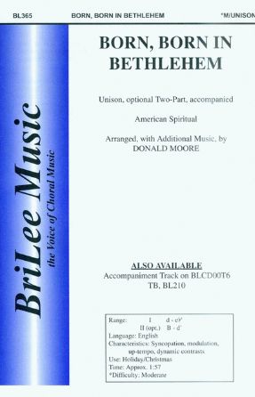 Born, Born In Bethlehem Unison Or 2-Part - Arr. Donald Moore