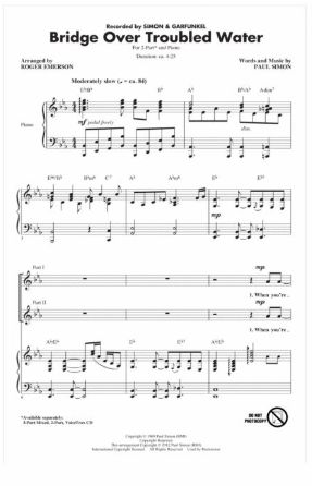Bridge Over Troubled Water 2-Part (sung TB) - Arr. Roger Emerson