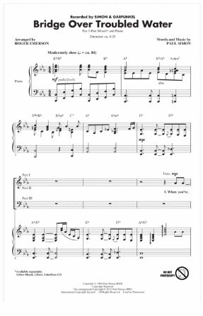 Bridge Over Troubled Water 3-Part Mixed - Arr. Roger Emerson