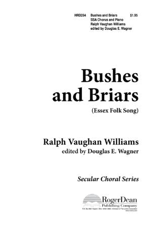 Bushes And Briars SSA - Ralph Vaughan Williams, Ed. Douglas E. Wagner