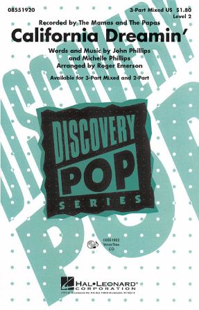 California Dreamin' 3-Part Mixed - Arr. Roger Emerson