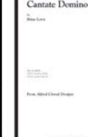 Cantate Domino SAB - Brian Lewis