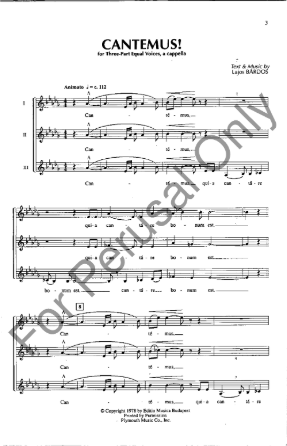 Cantemus 3-Part - Lajos Bardos