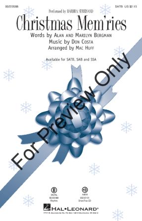 Christmas Mem'ries SSA - arr. Mac Huff