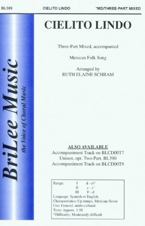 Cielito Lindo 3-Part Mixed - Arr. Ruth Elaine Schram