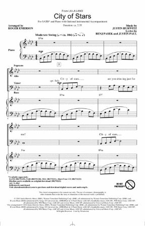 City Of Stars SATB - Arr. Roger Emerson