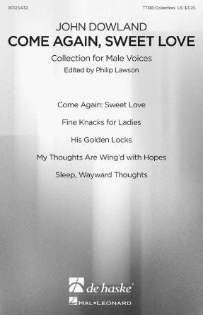 Come Again Sweet Love TTBB - John Dowland, Arr. Philip Lawson
