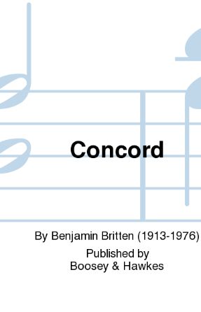 Concord SATB - Benjamin Britten