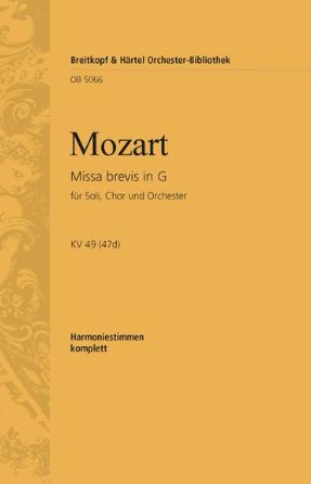 Credo (Missa brevis in G K. 49) SATB - Wolfgang Amadeus Mozart