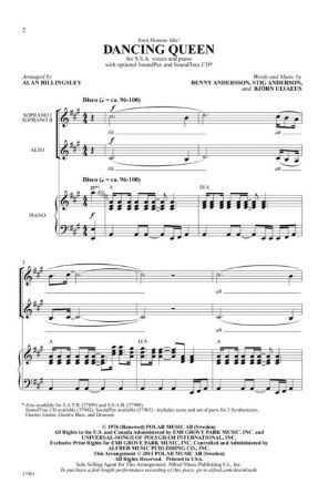 Dancing Queen SSA - Arr. Alan Billingsley