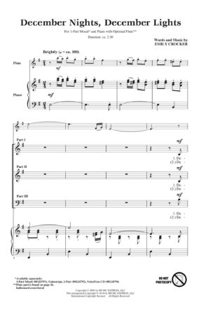 December Nights, December Lights 3-Part Mixed - Emily Crocker