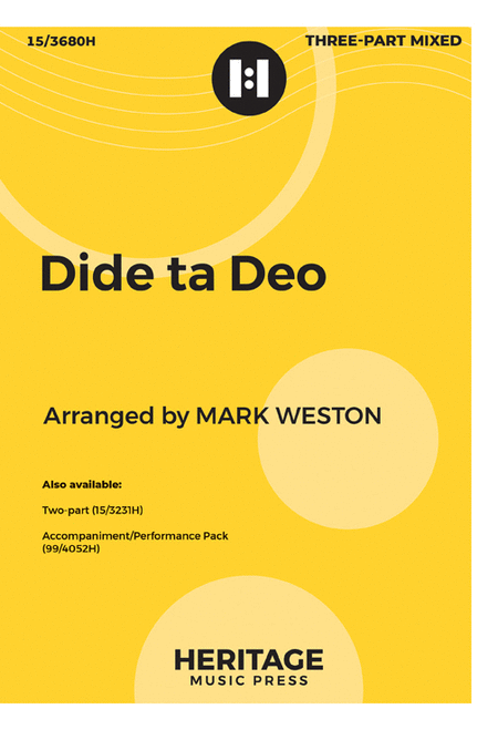 Dide ta Deo 3-Part Mixed - Arr. Mark Weston