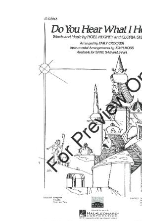 Do You Hear What I Hear 2-Part - arr. Emily Crocker